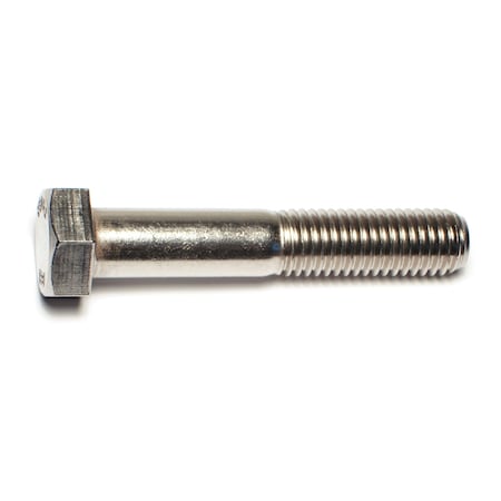 Midwest Fastener 18-8, 5/8"-11 Hex Head Cap Screw, Plain Stainless Steel, 3-1/2 in L, 10 PK 50580